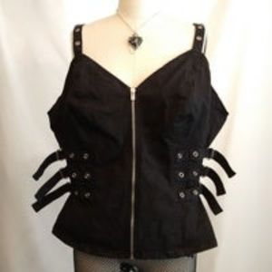 +Size Royal Bones Strappy Goth Corset
